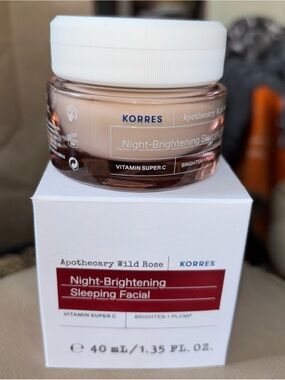 Korres Apothecary Wild Rose, Night-Brightening cream 40ml.  New Sealed!